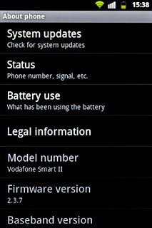 Press System updates.