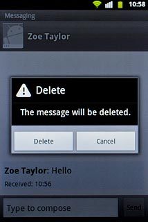 Press Delete to confirm.