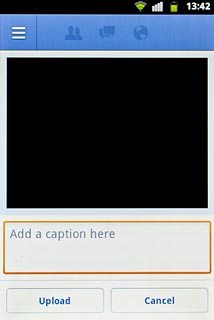 Write text for the picture and press Upload.