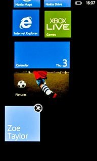 To remove a shortcut:Press the delete icon.