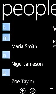 Press the required contact.The contact details are displayed.
