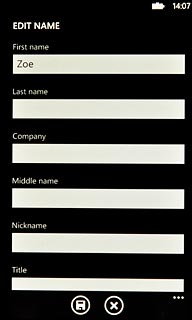 Press the field below Last name and key in the required last name.