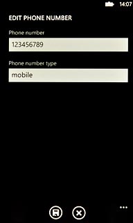 Press the field below Phone number type.