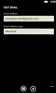 Press the field below Email address type.