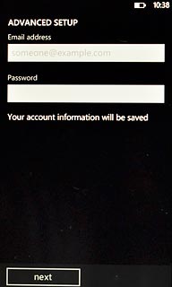 Press the field below Email address and key in your email address.
