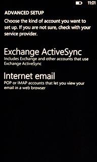 Press Exchange ActiveSync.