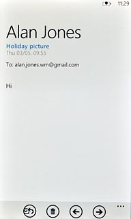 Press the reply icon.