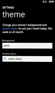 Press the field below Accent colour.