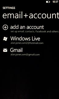 Press add an account.