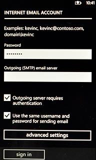 Press advanced settings.