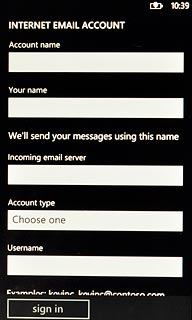 Press the field below Account type.