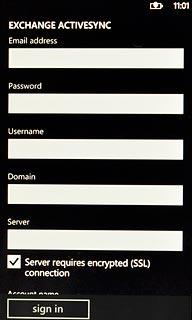 Press the field below Username and key in your username.