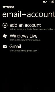 Press and hold the required email account until a pop-up menu is displayed.