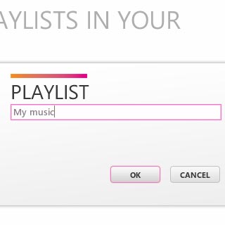 Key in a name for the playlist and select OK.