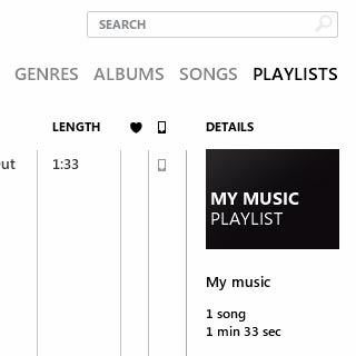 Select PLAYLISTS.