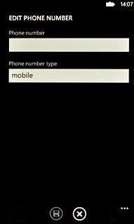 Press the field below Phone number and key in the required phone number.