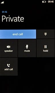 Press end call to end the call and return to standby mode.