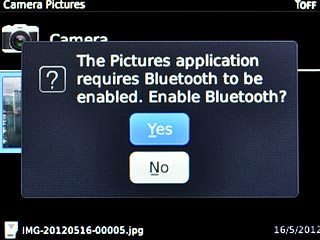 If required, highlight Yes and press the Navigation key to turn on Bluetooth.