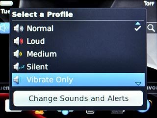 To turn on vibration:Scroll to Vibrate Only and press the Navigation key.