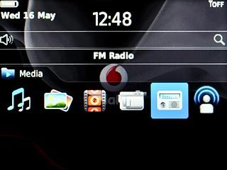 Scroll to FM Radio and press the Navigation key.