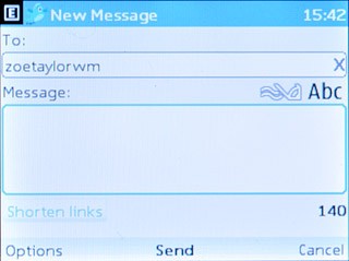 Scroll to Message and write the required message.