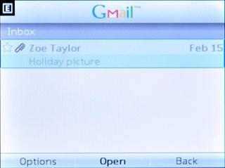You can now use the application.Please note that Gmail isn't part of the original application package and therefore only a general description is given here.You have a number of options, such as:Send email messagesRetrieve and read email messagesReply to email messagesView list of contactsSelect application settings