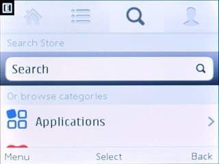 Scroll to Search and press the Navigation key.