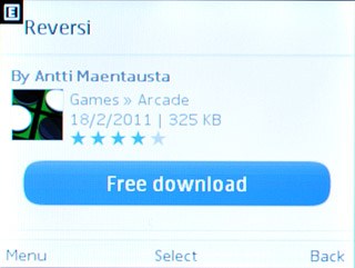 To download a free app:Scroll to Free download and press the Navigation key.