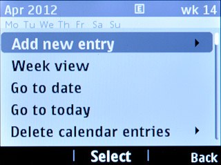 Scroll to Add new entry and press the Navigation key.