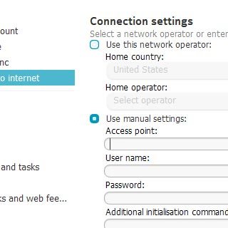 Click the field below Access point.Key in live.vodafone.com