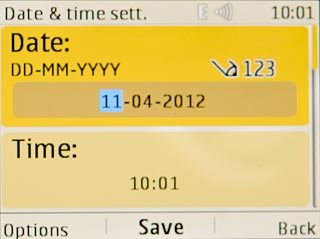 Scroll to Date and key in the date.