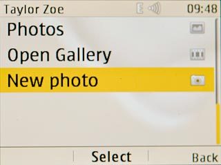 If you select New photo: