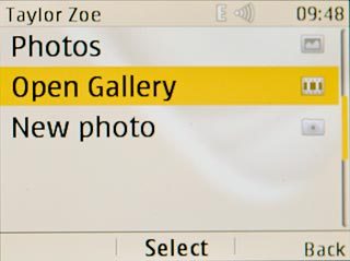 If you select Open Gallery:Go to the required folder.