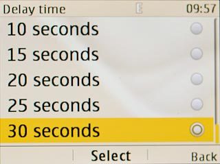 Highlight the required period and press the Navigation key.