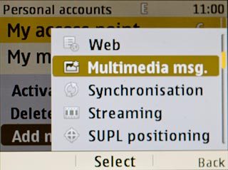 Scroll to Multimedia msg. and press the Navigation key.