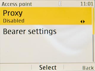Scroll to Proxy and press the Navigation key.