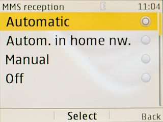 Scroll to Automatic and press the Navigation key.