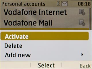 Scroll to Activate and press the Navigation key.