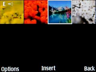 Highlight the required picture and press the Navigation key.