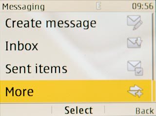 Scroll to More and press the Navigation key.