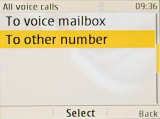 Scroll to To other number and press the Navigation key.