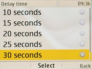 Highlight the required period and press the Navigation key.