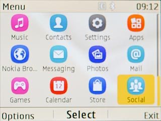 Scroll to Social and press the Navigation key.