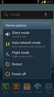 Press Flight mode.