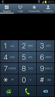 Press the Keypad tab.