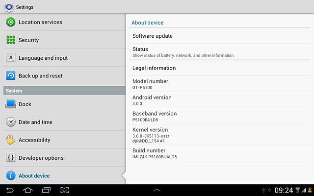 Press the home icon to return to standby mode.