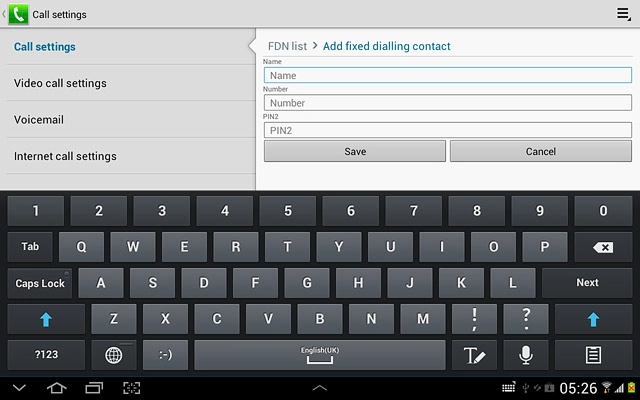 Press Name and key in the required name.