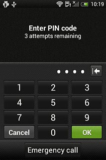 Key in your PIN and press OK.If your phone rejects the SIM:Contact your distributor or service provider where you bought your phone.