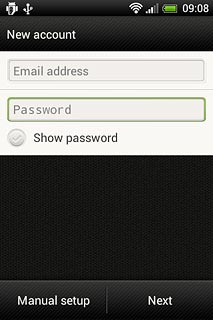 Press Password and key in the password for your email account.
