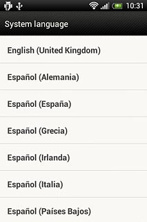 Press the required language.